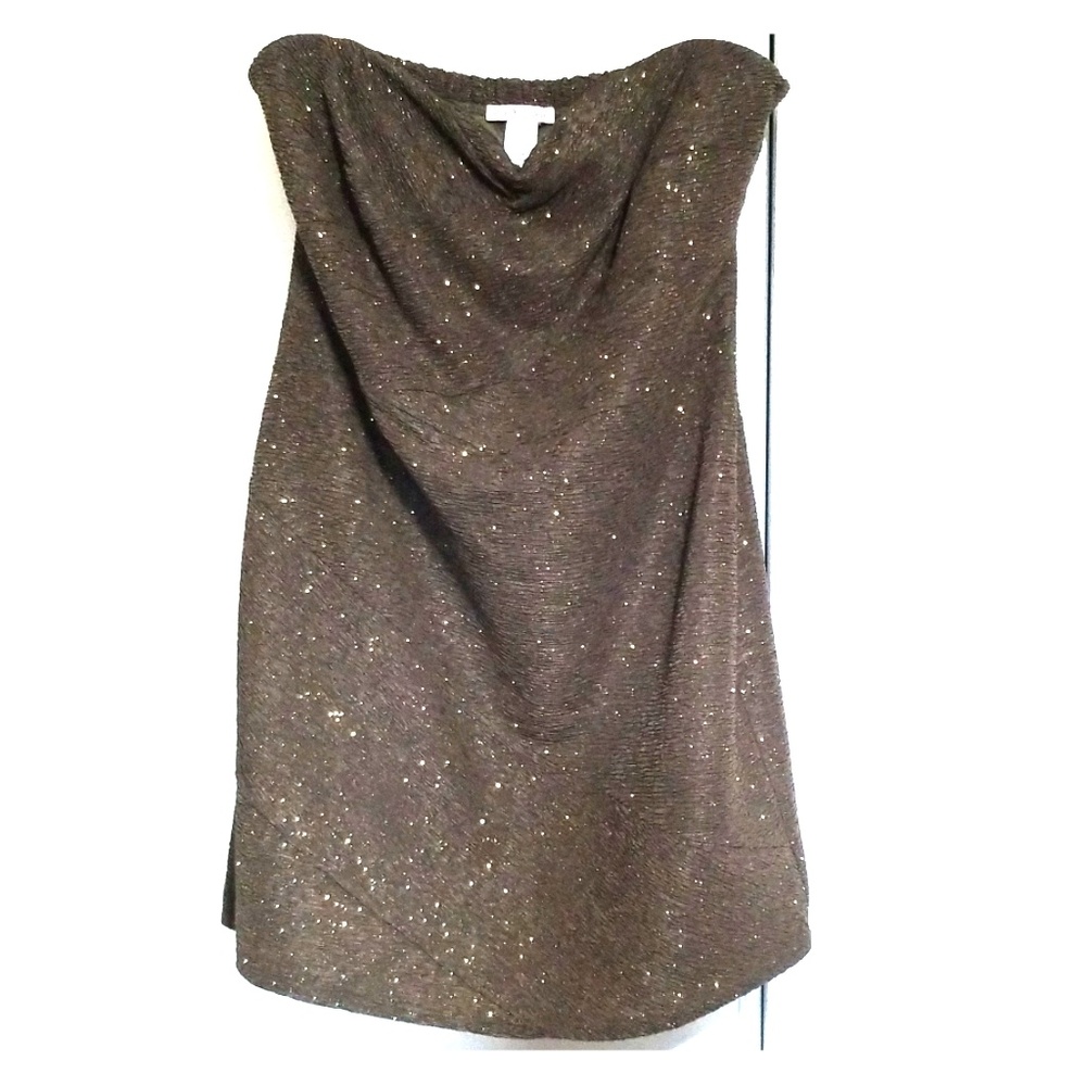 Gorgeous deep green shimmer strapless dress